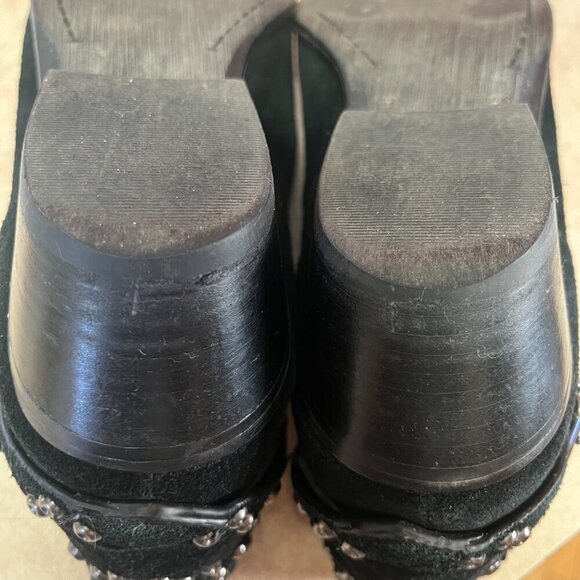 Sam Edelman Penrose Black Suede Studded Ankle Booties - Picture 11 of 15